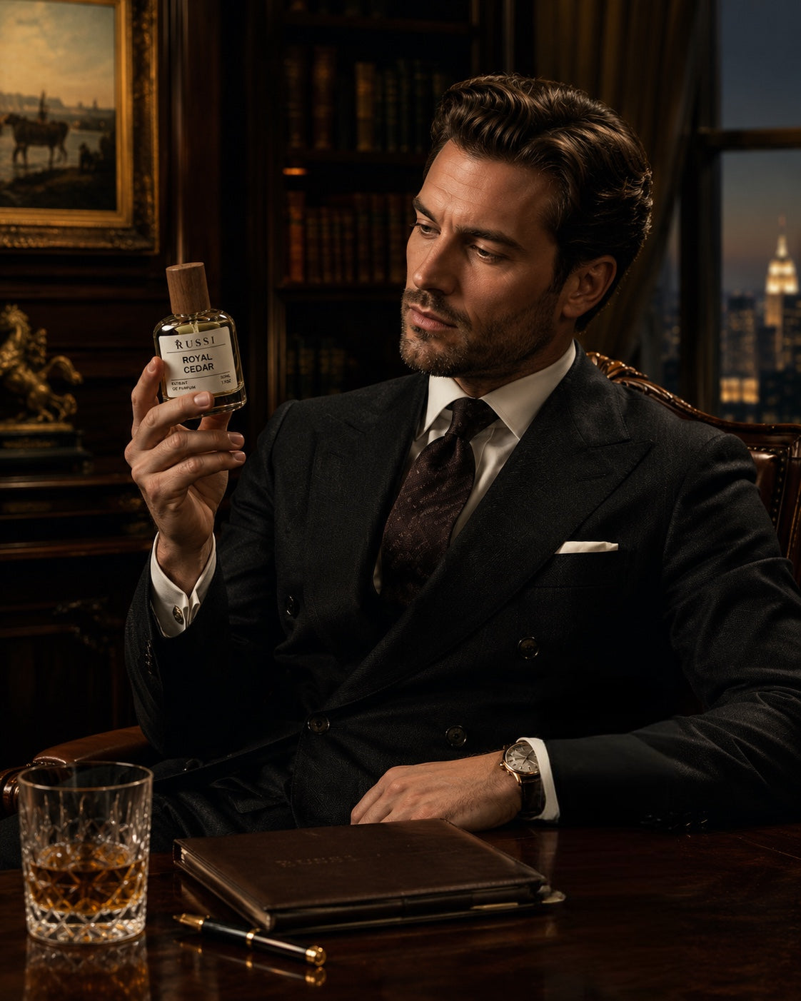 ROYAL CEDAR lifestyle image with man in classic suit