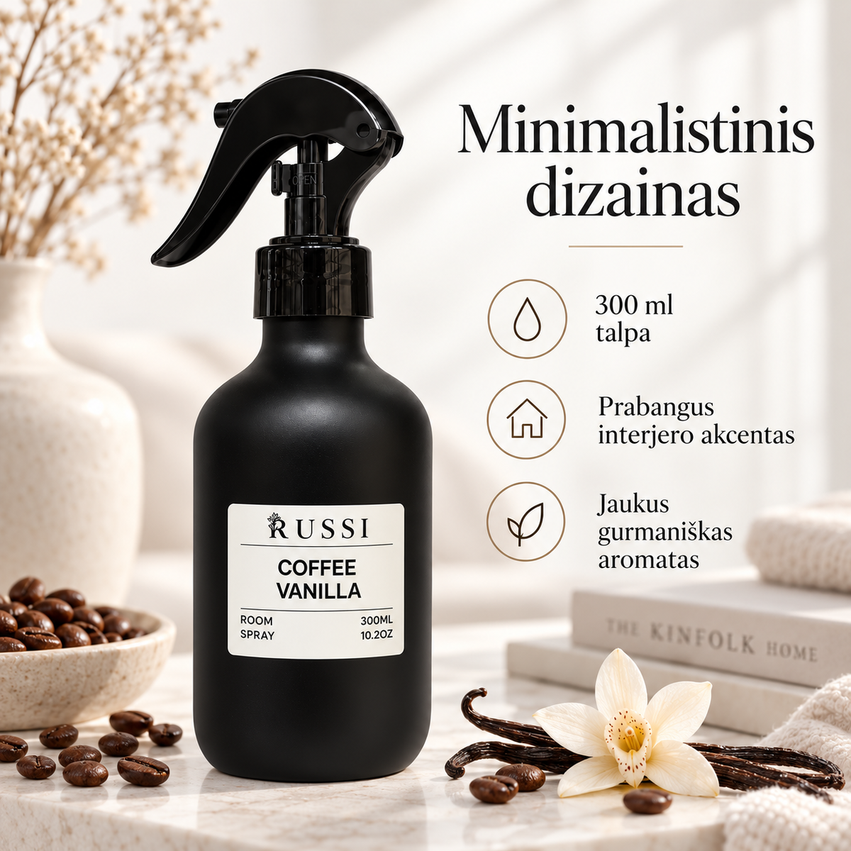 COFFEE VANILLA minimalistinis dizainas