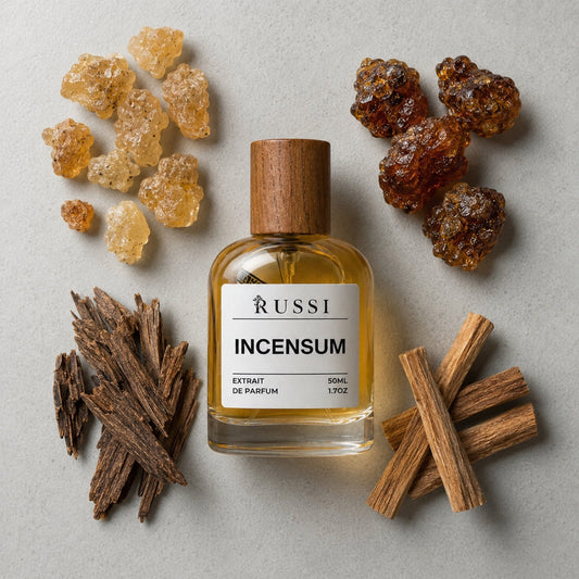 RUSSI INCENSUM Extrait de Parfum 50 ml with fragrance notes