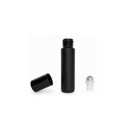 Juodo matinio 10 ml roll-on buteliuko komplektacija